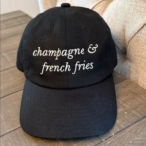 Kate Spade x Target Black Champagne and French Fries baseball hat